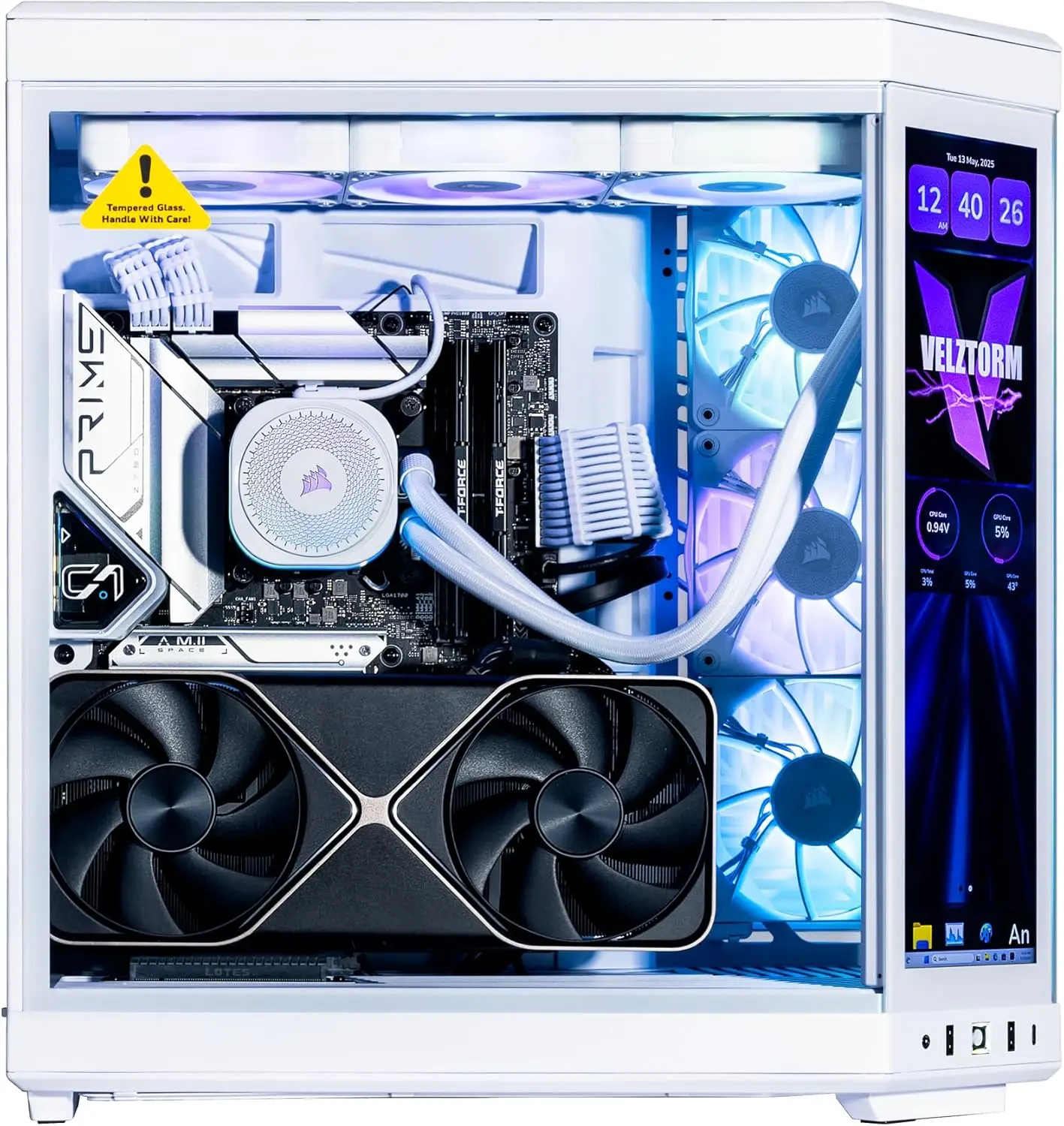 Velztorm LCD White Praetix Cus - Pc Gaming Y70 评论和价格