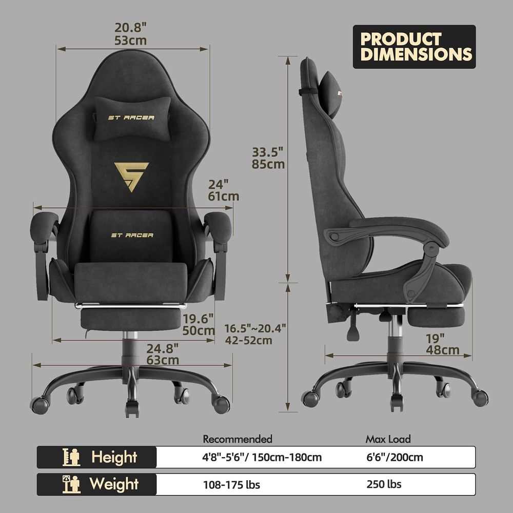 Velvet abric Ergonomic Gaming  - Pc Gaming Gaming 评论和价格
