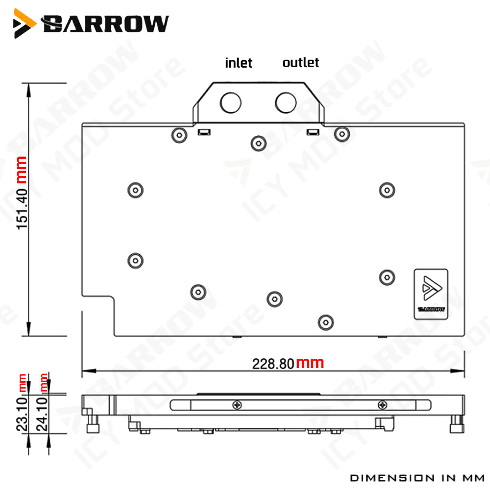 Barrow Display Card Water Cool - Pc Gaming Water Cooling 评论和价格