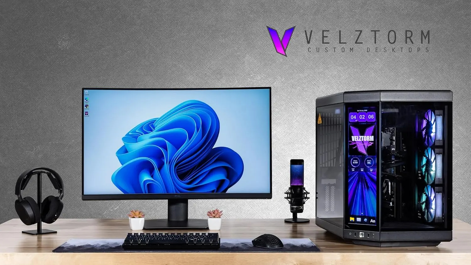 Velztorm LCD Black Praetix Cus - Pc Gaming Y70 评论和价格
